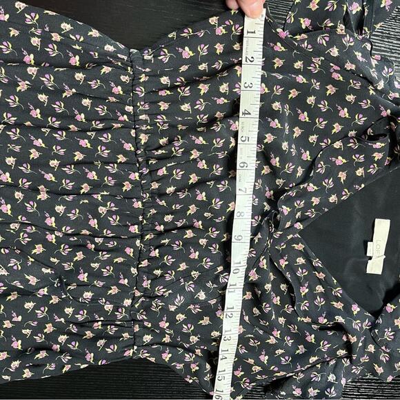 Loft Floral Gray Ruffle Dress - Picture 5 of 7